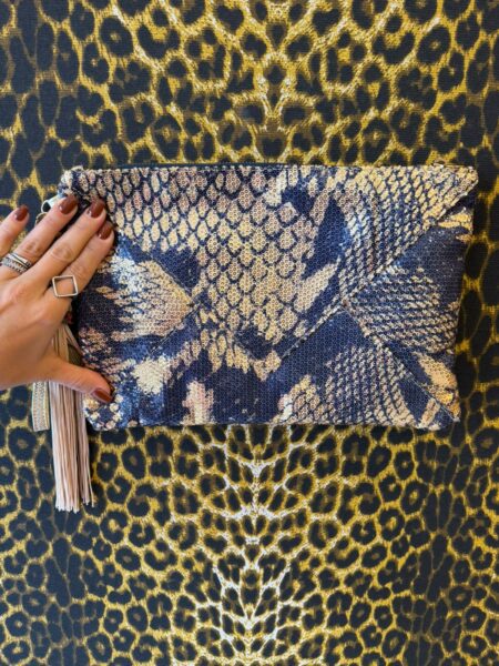 Clutch Maria Filo Paete Cobra