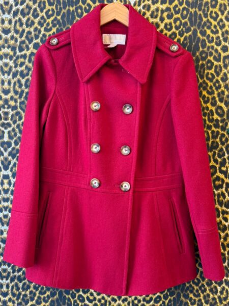 Michael Kors Double Breasted Wool Blend Pea Coat