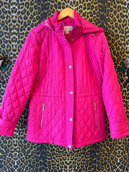 Michael Kors Hooded Diamond Quilted Jacket G