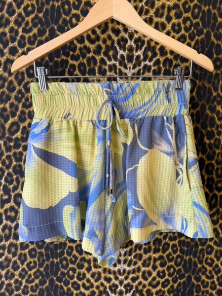 Short  Afghan Estampa Folhagens P
