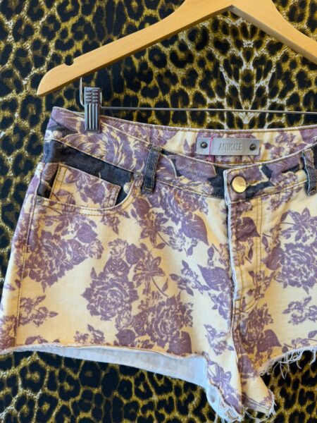 Short Jeans Floral Animale