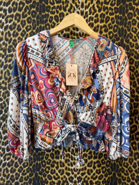 Cropped Farm Estampa Colorida Patchwork M