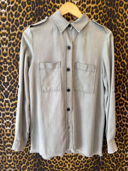 Camisa Zara Jeans Destroyed Utilitaria M