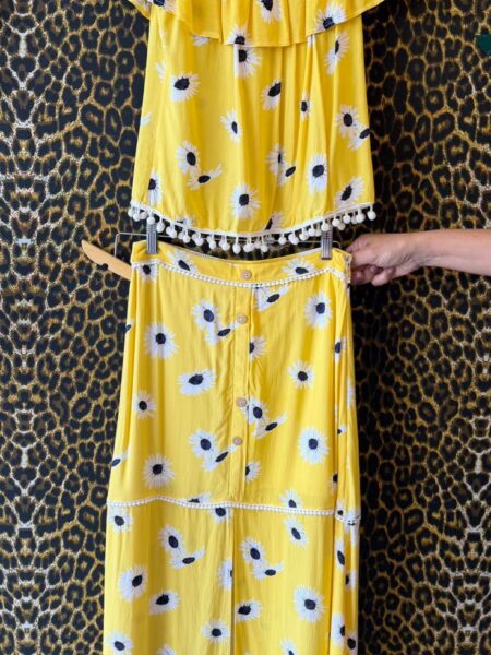 Conjunto de Viscose com Estampa de Margarida P