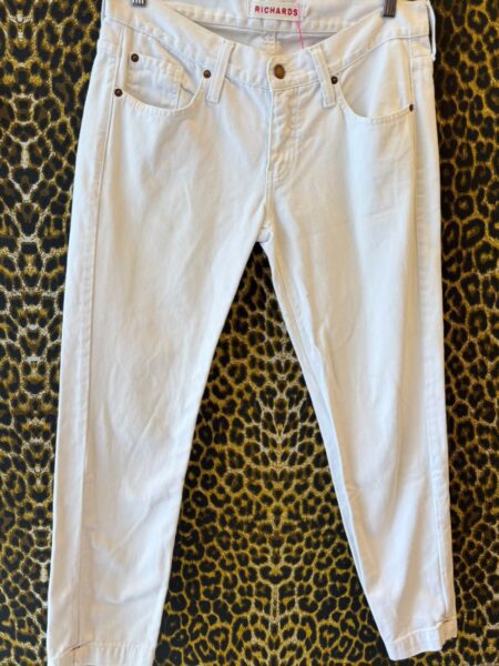 Calca Richards Jeans Branca Corte Reto 40