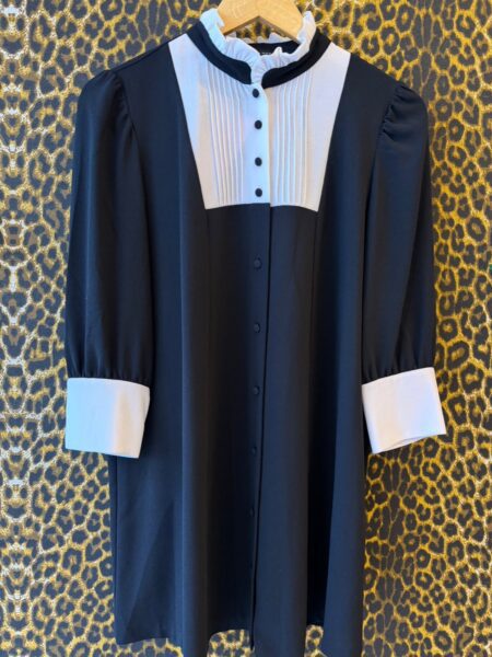 Vestido Zara Midi Bicolor Preto e Branco P