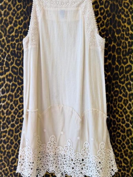 Vestido Farm Midi Boho Renda Off White P