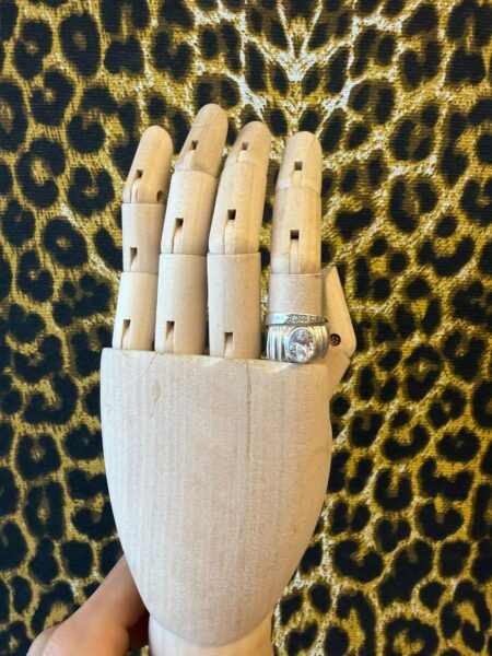 Anel Prata Zirconia 19cm