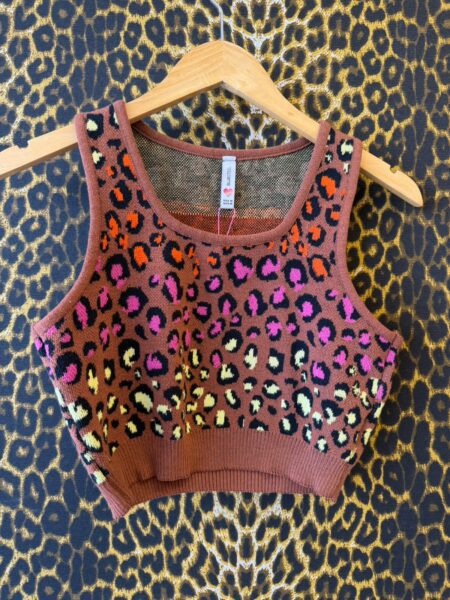 Cropped Bluesteel Tricot Animal Print Colorido M