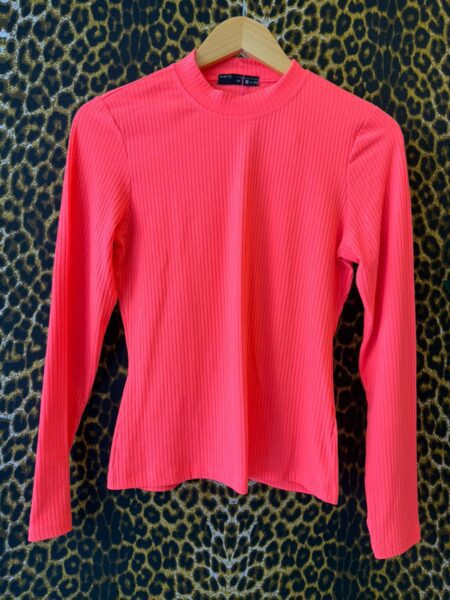 Blusa Bluesteel Manga Longa Canelada Rosa Neom M