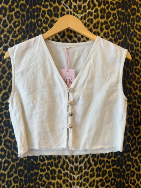 Colete Linho Off White M