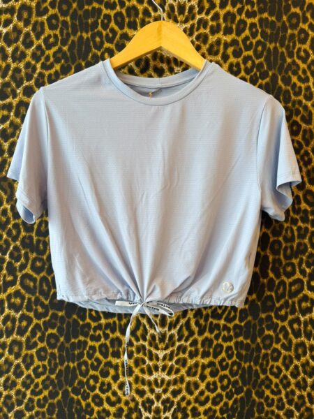 Blusa Vestem Cropped Texturizado com Elastico Azul P