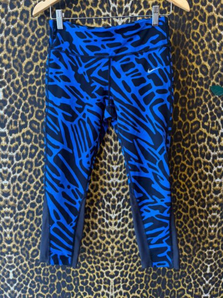 Legging Nike Academia Estampa Azul e Preta M